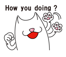 Bianco of the cat. 3 (English version.) sticker #7097841