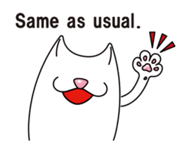 Bianco of the cat. 3 (English version.) sticker #7097853