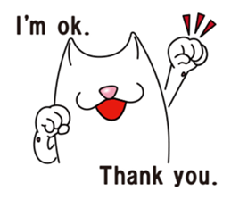 Bianco of the cat. 3 (English version.) sticker #7097855