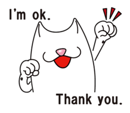 Bianco of the cat. 3 (English version.) sticker #7097855