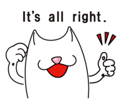 Bianco of the cat. 3 (English version.) sticker #7097860