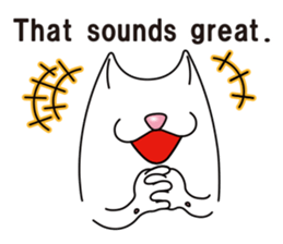 Bianco of the cat. 3 (English version.) sticker #7097861