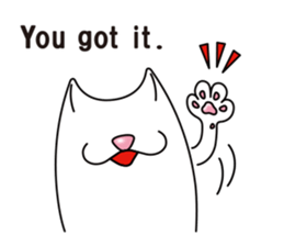 Bianco of the cat. 3 (English version.) sticker #7097866