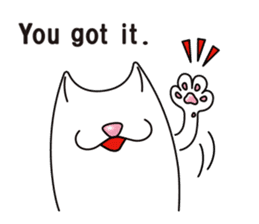 Bianco of the cat. 3 (English version.) sticker #7097866