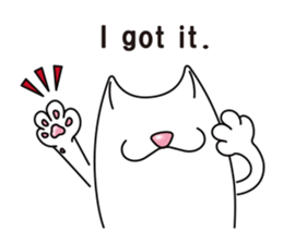 Bianco of the cat. 3 (English version.) sticker #7097867