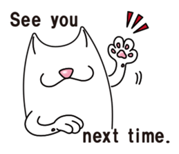 Bianco of the cat. 3 (English version.) sticker #7097875