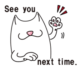 Bianco of the cat. 3 (English version.) sticker #7097875