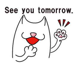 Bianco of the cat. 3 (English version.) sticker #7097876