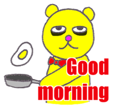 Hi! Dark circles bear sticker #7098082