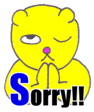 Hi! Dark circles bear sticker #7098090