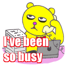 Hi! Dark circles bear sticker #7098105