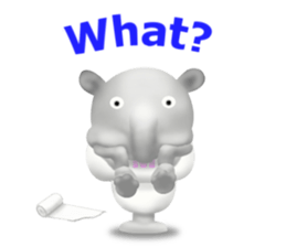 Active tapir. sticker #7098321