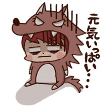 pretty wolf girl sticker #7099942