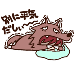 pretty wolf girl sticker #7099951