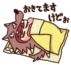 pretty wolf girl sticker #7099958