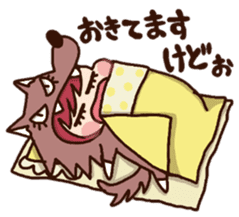 pretty wolf girl sticker #7099958