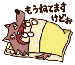 pretty wolf girl sticker #7099959