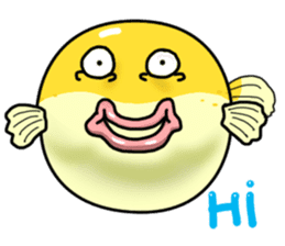 Yellow boxfish sticker #7100600