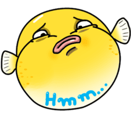 Yellow boxfish sticker #7100601