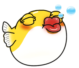 Yellow boxfish sticker #7100603