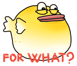 Yellow boxfish sticker #7100606