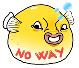 Yellow boxfish sticker #7100607