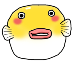 Yellow boxfish sticker #7100609