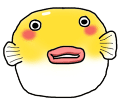 Yellow boxfish sticker #7100609