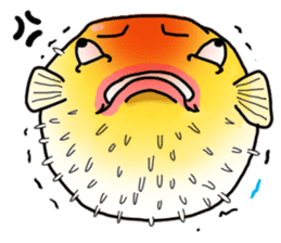 Yellow boxfish sticker #7100612