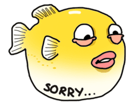 Yellow boxfish sticker #7100615