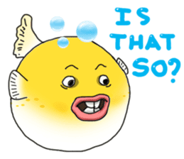 Yellow boxfish sticker #7100616