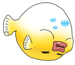 Yellow boxfish sticker #7100618