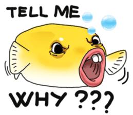 Yellow boxfish sticker #7100619