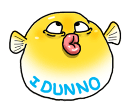 Yellow boxfish sticker #7100621