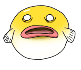 Yellow boxfish sticker #7100623