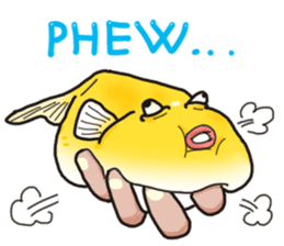 Yellow boxfish sticker #7100624
