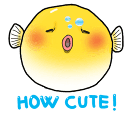 Yellow boxfish sticker #7100628