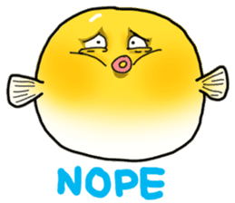 Yellow boxfish sticker #7100629