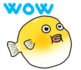 Yellow boxfish sticker #7100630