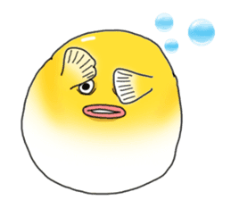 Yellow boxfish sticker #7100633