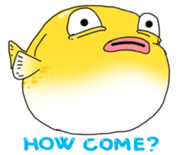 Yellow boxfish sticker #7100635