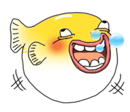 Yellow boxfish sticker #7100637