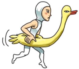 Odd swan man sticker #7102296