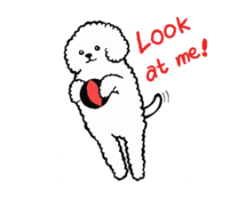 Lovely Bichon frize Dog Pero Sticker sticker #7102383