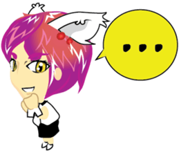 cartoon little cat girl sticker #7102688