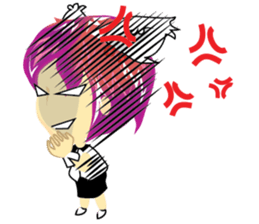 cartoon little cat girl sticker #7102690