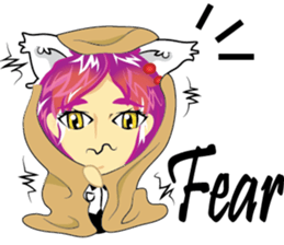 cartoon little cat girl sticker #7102699