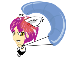 cartoon little cat girl sticker #7102711