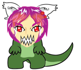 cartoon little cat girl sticker #7102712