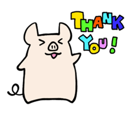 little pig Buhii (English) sticker #7103162